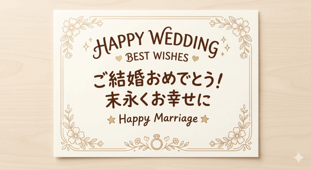 結婚祝いメッセージに悩んだら読むべし！文例まとめ